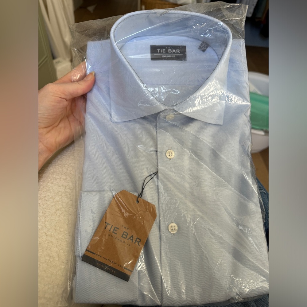 The tie bar Blue dress shirt - never worn